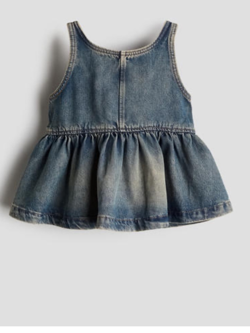 H&M Denim Peplum Tank Top - Blue